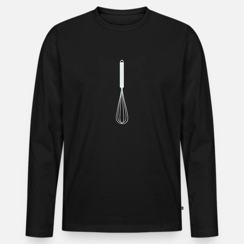 Schneebesen - Männer Premium Bio Langarmshirt - Schwarz