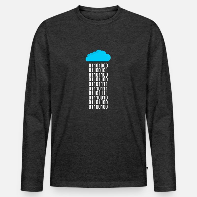 Programmer Computer Scientist Binary Code Coder Men's Premium Organic Long Sleeve Shirt