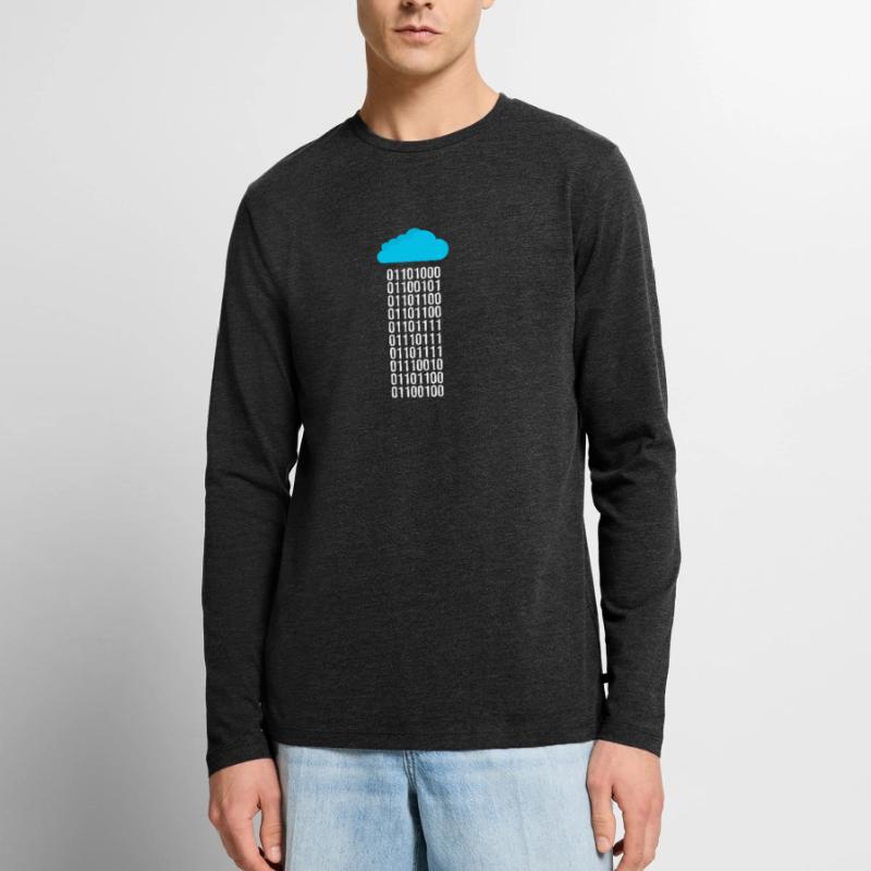 Programmer Computer Scientist Binary Code Coder Men's Premium Organic Long Sleeve Shirt