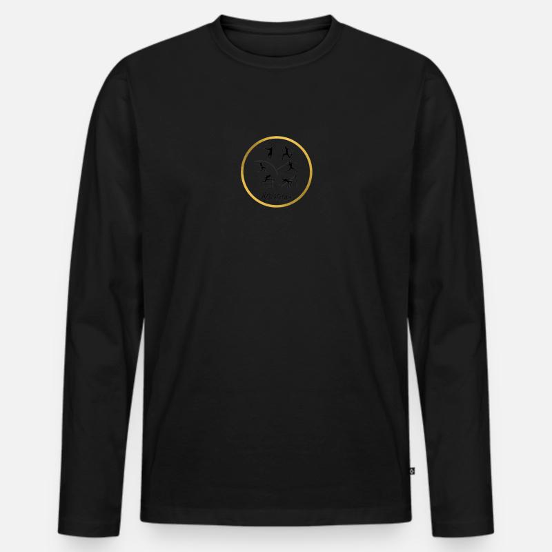 Leichtathletik - Männer Premium Bio Langarmshirt - Schwarz
