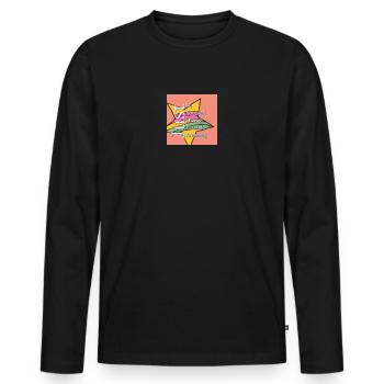 Soyez vous-même - T-shirt manches longues Premium bio Homme - noir - Devant - Nico (187cm)
