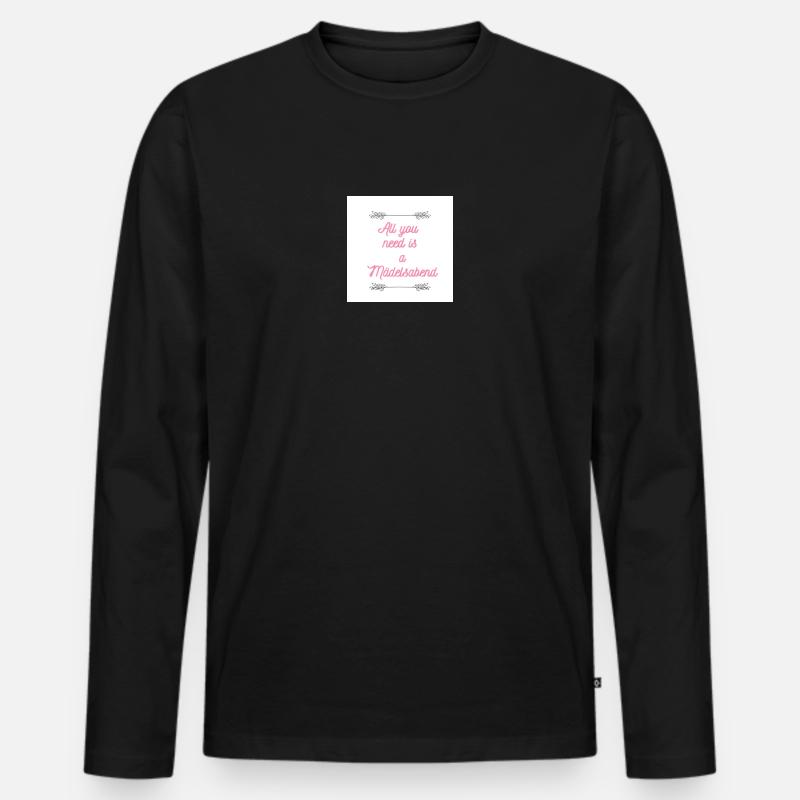 Mädelsabend - Männer Premium Bio Langarmshirt - Schwarz