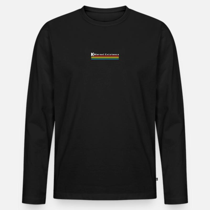 Kernel Existence - Männer Premium Bio Langarmshirt - Schwarz