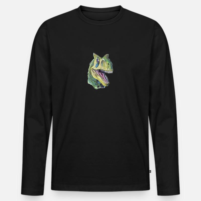 Carnotaurus - Männer Premium Bio Langarmshirt - Schwarz