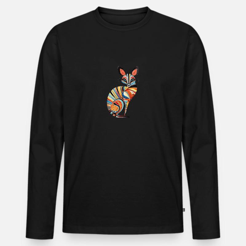 Australien - Numbat - Männer Premium Bio Langarmshirt - Schwarz