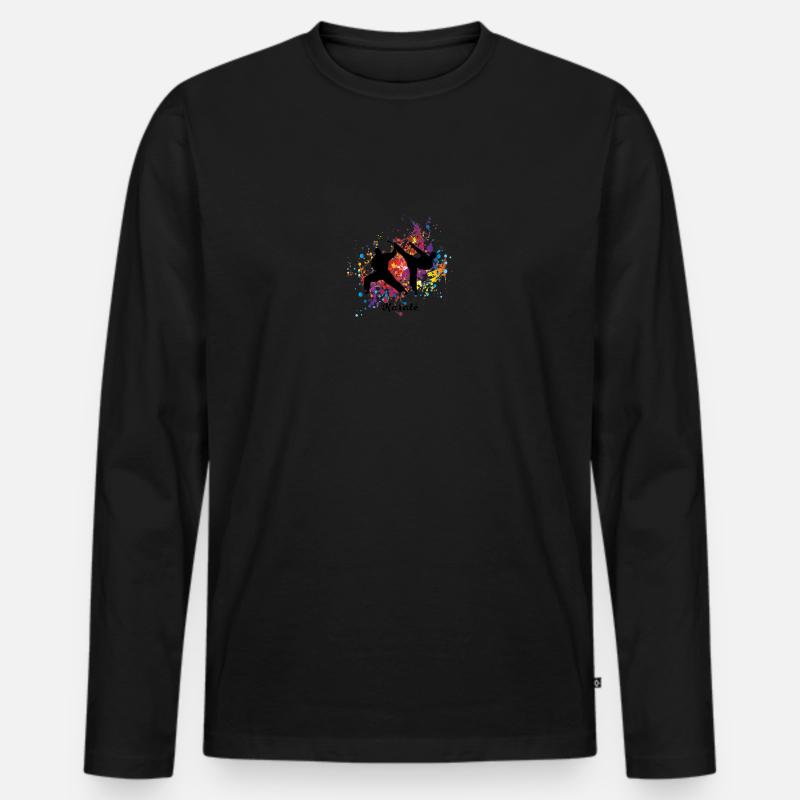 Karate - Männer Premium Bio Langarmshirt - Schwarz