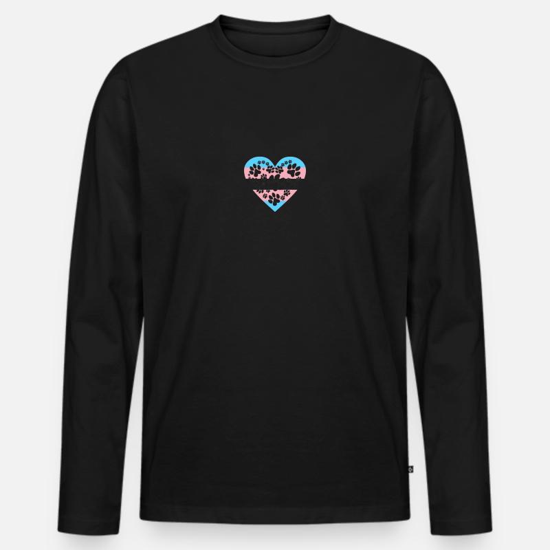 Trans-Welpen-Stolz - Männer Premium Bio Langarmshirt - Schwarz
