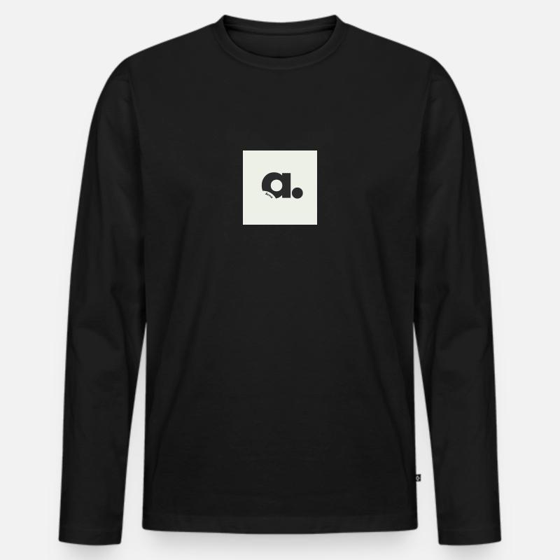 Personalisiert - Männer Premium Bio Langarmshirt - Schwarz