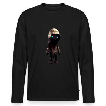 Creepy Character - Men's Premium Organic Long Sleeve Shirt - black - Front - Nico (187cm)