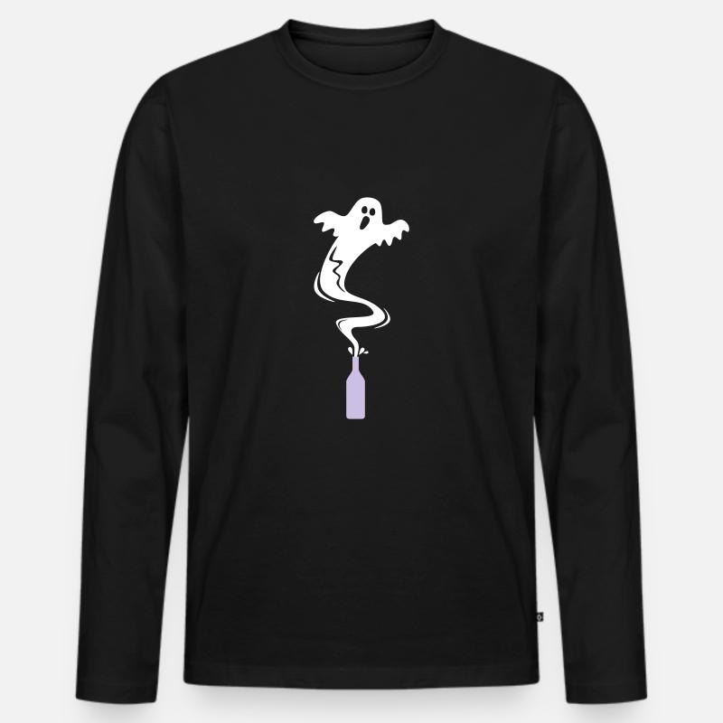 Flaschengeist - Männer Premium Bio Langarmshirt - Schwarz