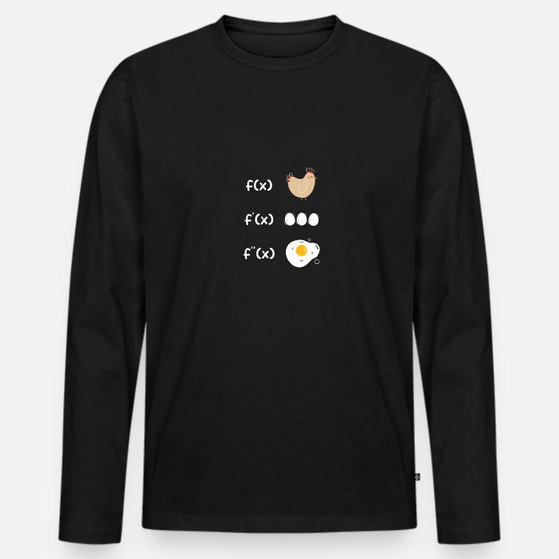 Derivation function chicken math - Men's Premium Organic Long Sleeve Shirt - black