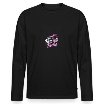 Bus driver Bus drivers Gift - Men's Premium Organic Long Sleeve Shirt - black - Front - Nico (187cm)