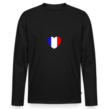 PATRIOT - Men's Premium Organic Long Sleeve Shirt - black - Front - Nico (187cm)