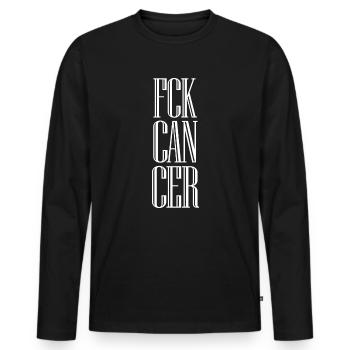 Monat Der Aufklärung Über Krebs-gewinner - Männer Premium Bio Langarmshirt - Schwarz - Vorne - Nico (187cm)