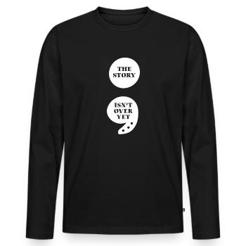 Anxiety Depression Mental Health - Men's Premium Organic Long Sleeve Shirt - black - Front - Nico (187cm)