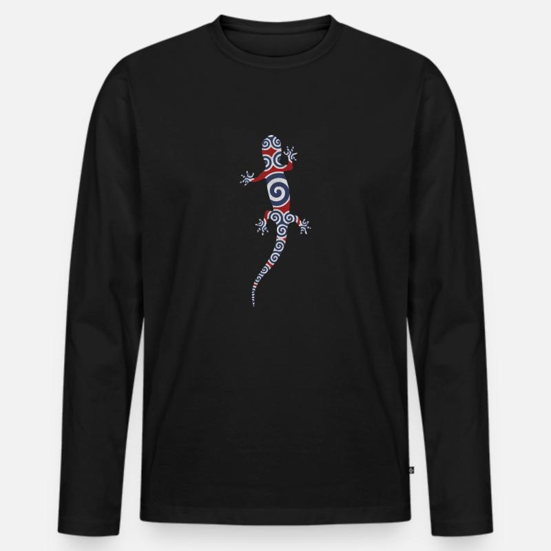 Salamander - Männer Premium Bio Langarmshirt - Schwarz