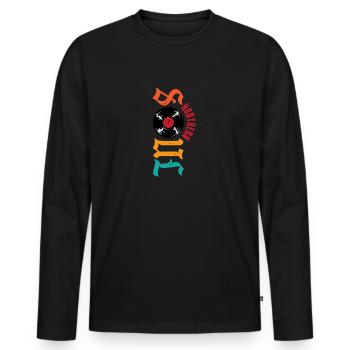 Northern Soul Vintage - Men's Premium Organic Long Sleeve Shirt - black - Front - Nico (187cm)