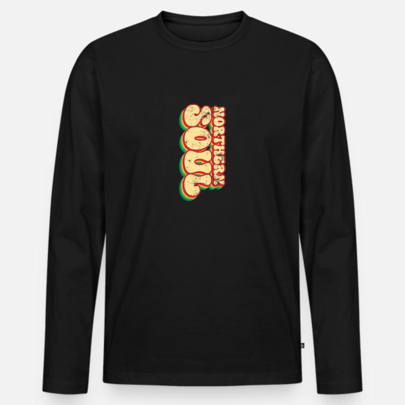 Northern Soul - Männer Premium Bio Langarmshirt - Schwarz