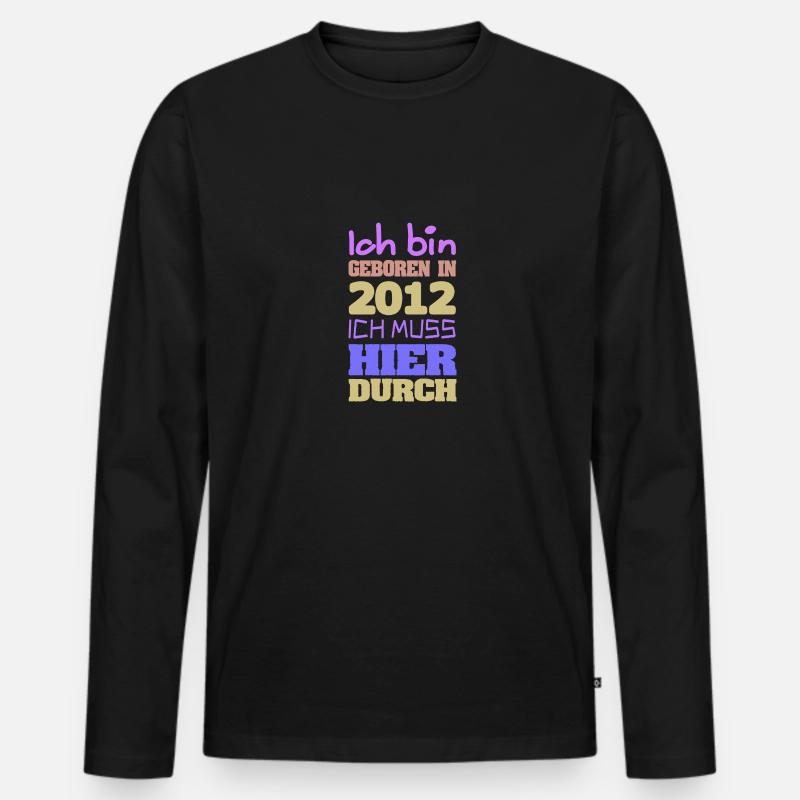 Bin 2012 - Männer Premium Bio Langarmshirt - Schwarz