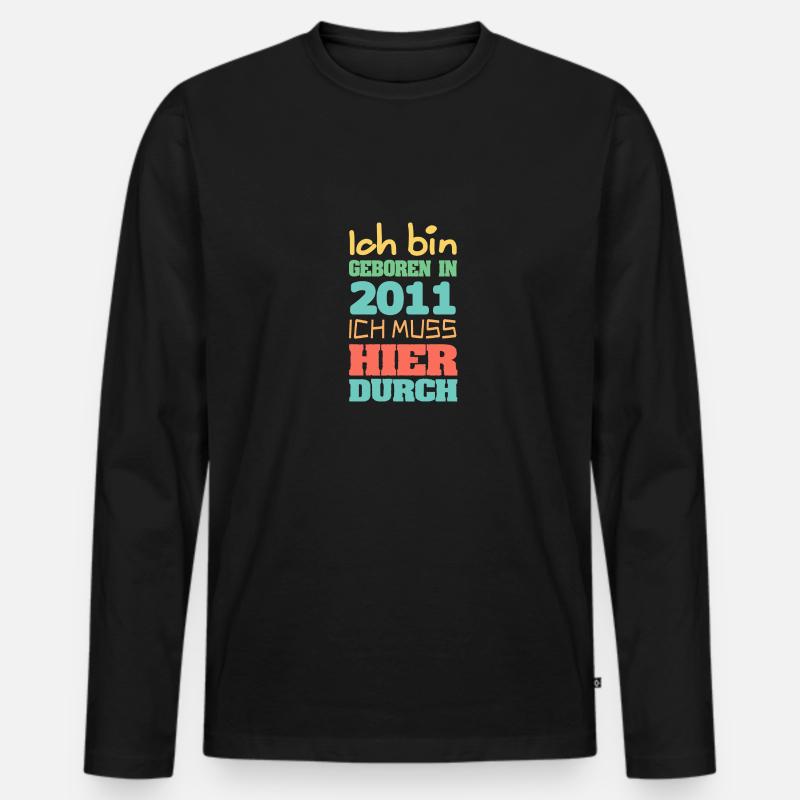 in 2011 - Männer Premium Bio Langarmshirt - Schwarz