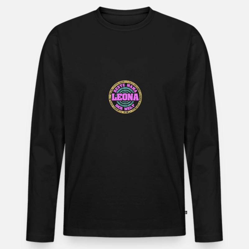 Mutter Leona - Männer Premium Bio Langarmshirt - Schwarz