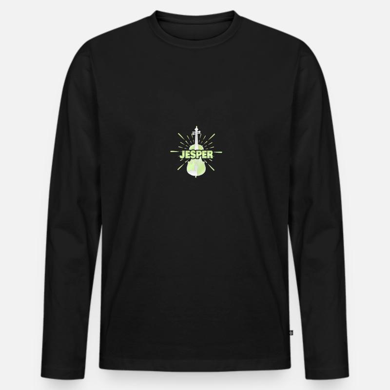 Jesper as a string instrument - Men's Premium Organic Long Sleeve Shirt - black