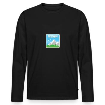 Alpinisme Zugspitze - T-shirt manches longues Premium bio Homme - noir - Devant - Nico (187cm)
