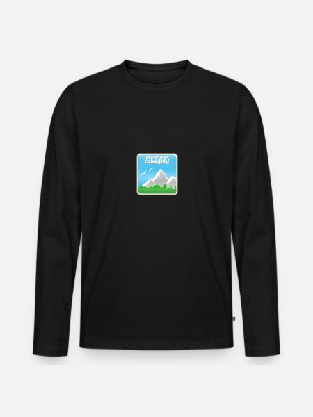 Binaiya - Men's Premium Organic Long Sleeve Shirt - black