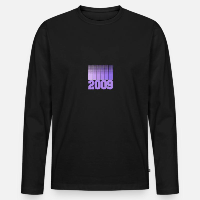 2009 - Männer Premium Bio Langarmshirt - Schwarz