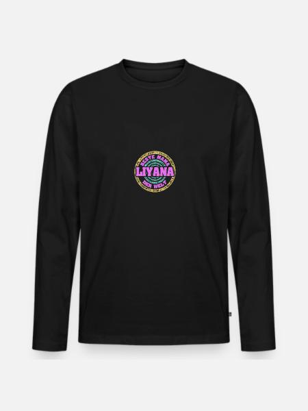 Liyana as a mother - Men's Premium Organic Long Sleeve Shirt - black