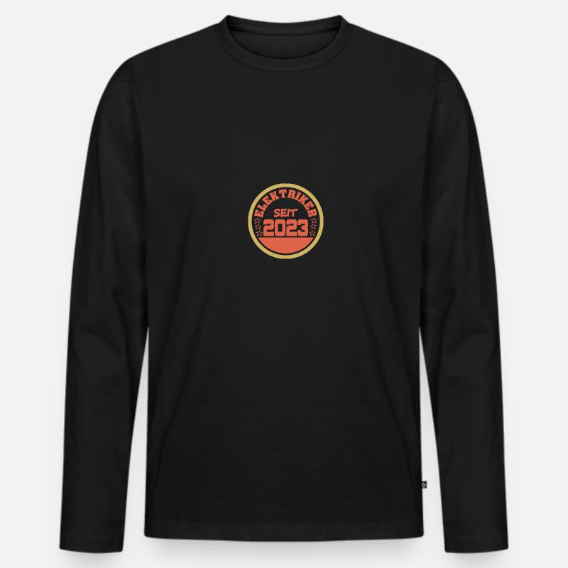 2023 - Männer Premium Bio Langarmshirt - Schwarz