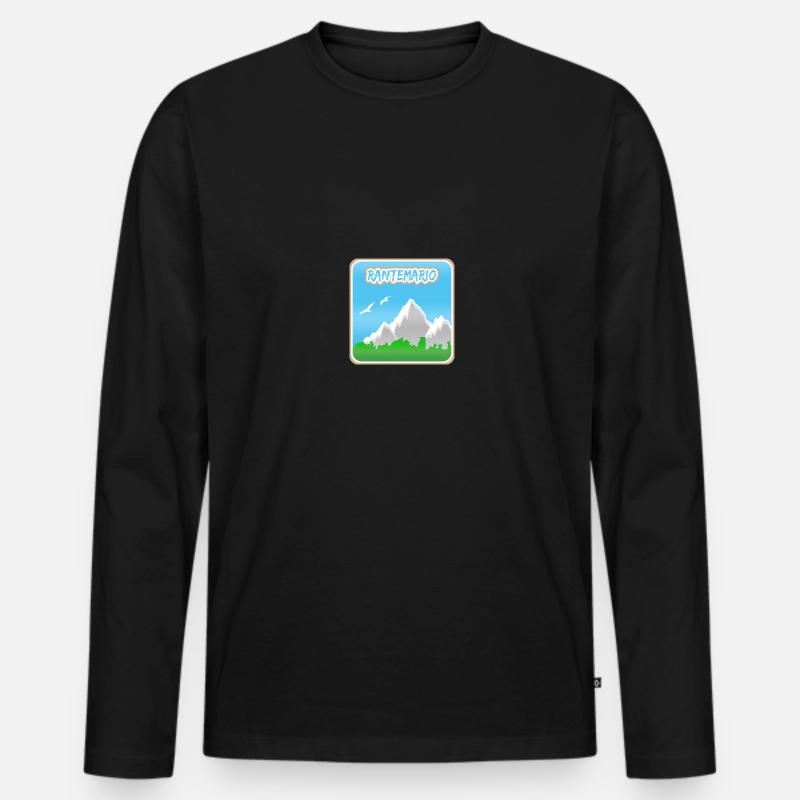 Rantemario - Männer Premium Bio Langarmshirt - Schwarz