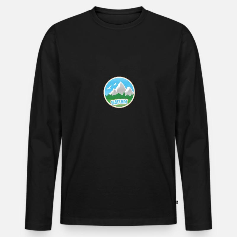 Batian als Batian - Männer Premium Bio Langarmshirt - Schwarz