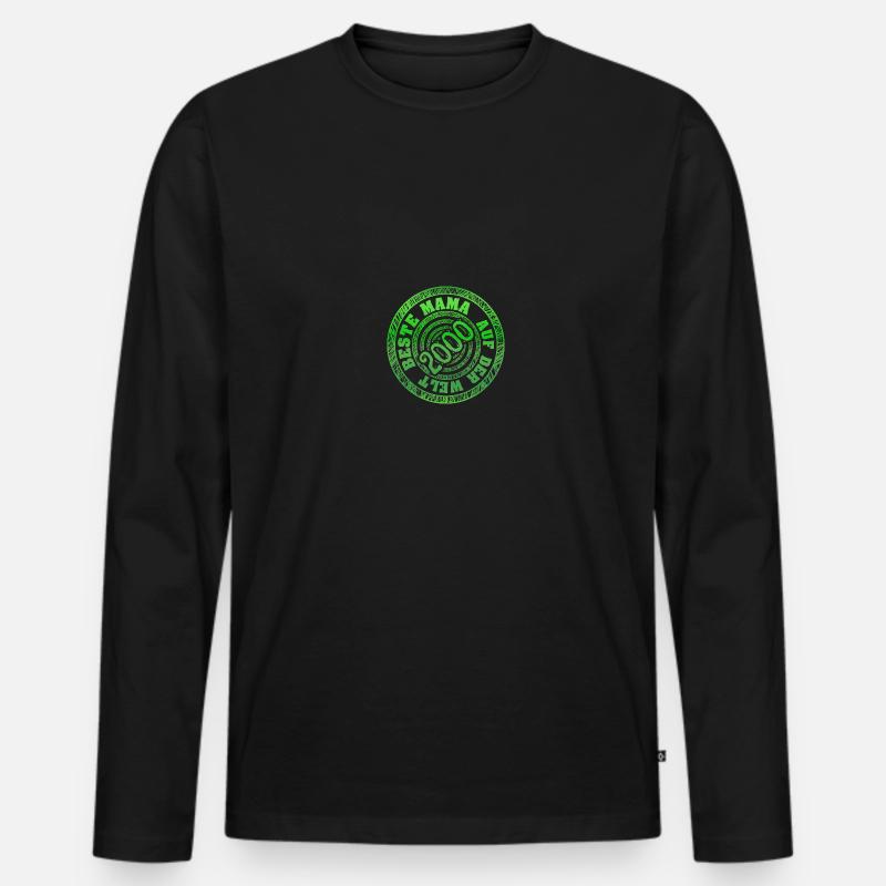 mutti 2000 - Männer Premium Bio Langarmshirt - Schwarz