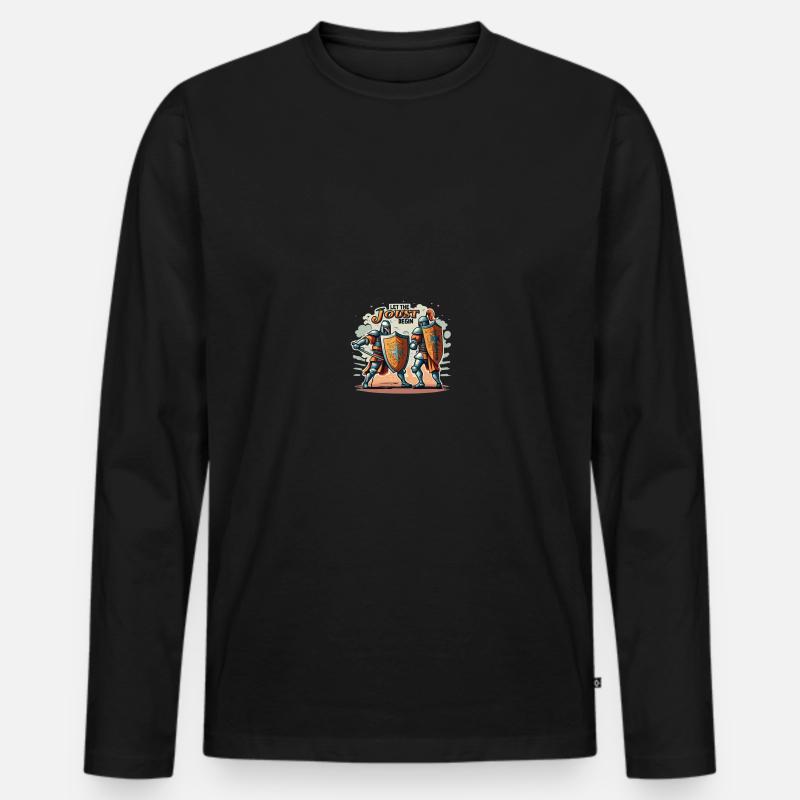 Ritterritter Mittelalterliche Renaissance-rüstung - Männer Premium Bio Langarmshirt - Schwarz