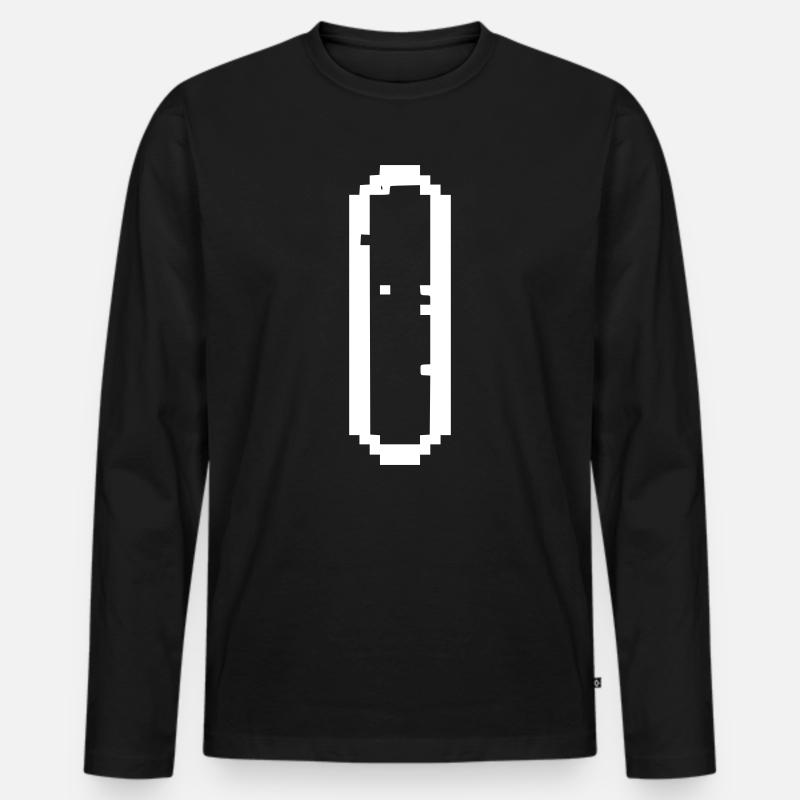 Stäbchenbakterie Pixel Icon - Männer Premium Bio Langarmshirt - Schwarz