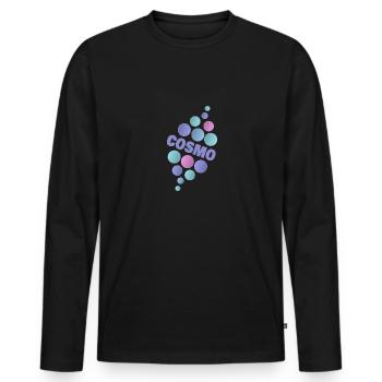 Gift for Cosmo - Men's Premium Organic Long Sleeve Shirt - black - Front - Nico (187cm)