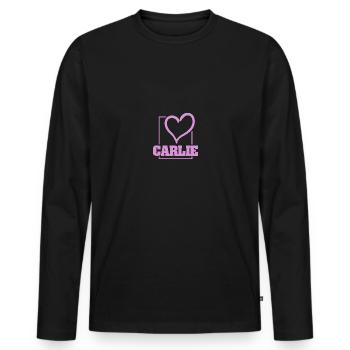 Bachelorette Carlie - Männer Premium Bio Langarmshirt - Schwarz - Vorne - Nico (187cm)