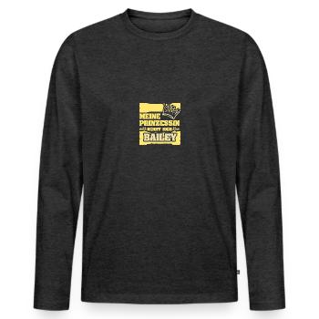 Mädchenname Bailey - Männer Premium Bio Langarmshirt - Anthrazit meliert - Vorne - Nico (187cm)