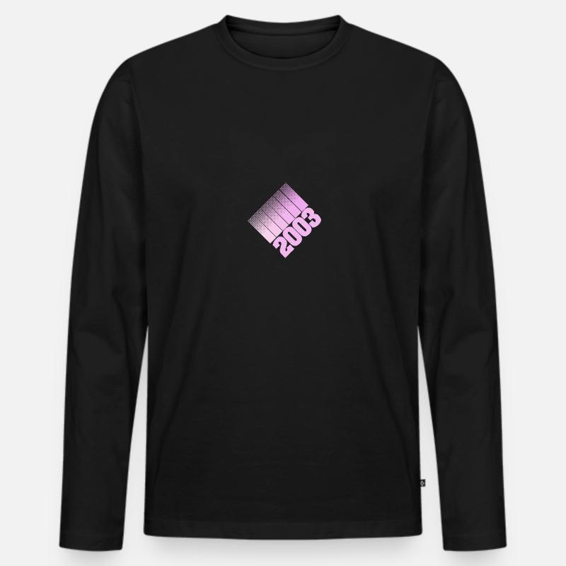 Papa 2003 - Männer Premium Bio Langarmshirt - Schwarz