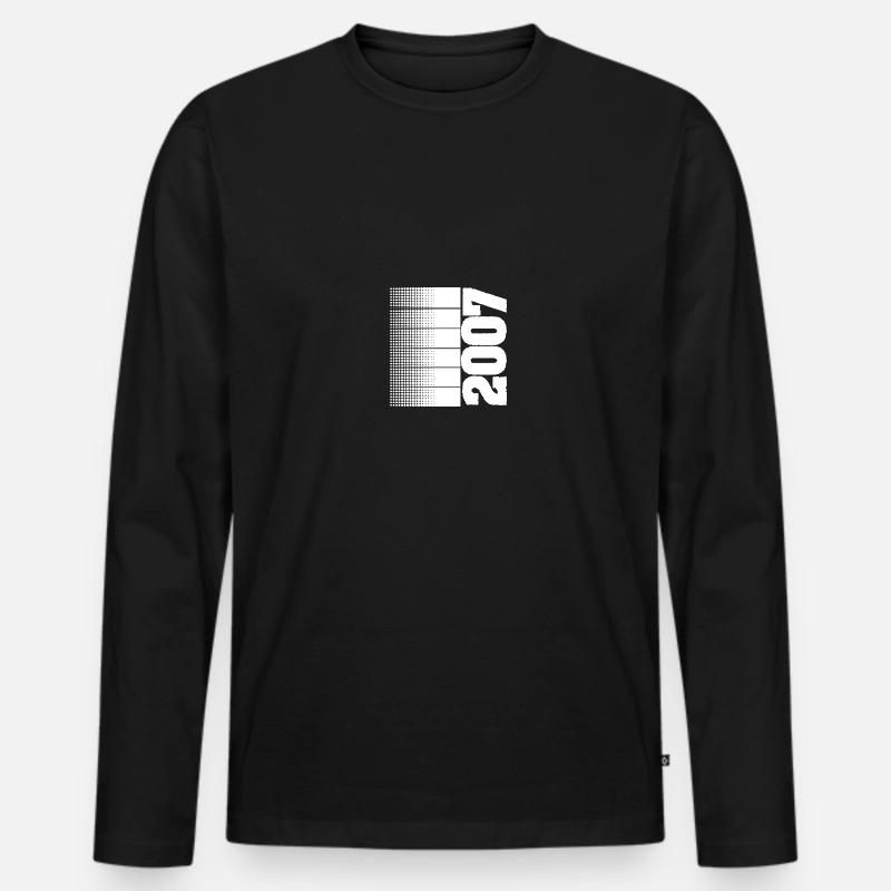 Freizeit 2007 - Männer Premium Bio Langarmshirt - Schwarz