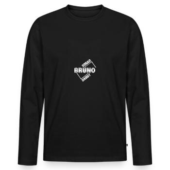 Bruno als Sugardaddy - Männer Premium Bio Langarmshirt - Schwarz - Vorne - Nico (187cm)