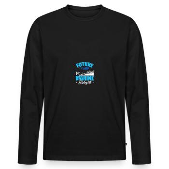 Marine Biologist Marine Biology - Men's Premium Organic Long Sleeve Shirt - black - Front - Nico (187cm)