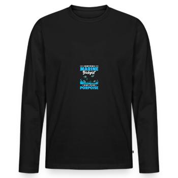 Marine Biologist Marine Biology - Men's Premium Organic Long Sleeve Shirt - black - Front - Nico (187cm)