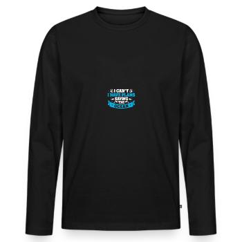 Marine Biologist Marine Biology - Men's Premium Organic Long Sleeve Shirt - black - Front - Nico (187cm)