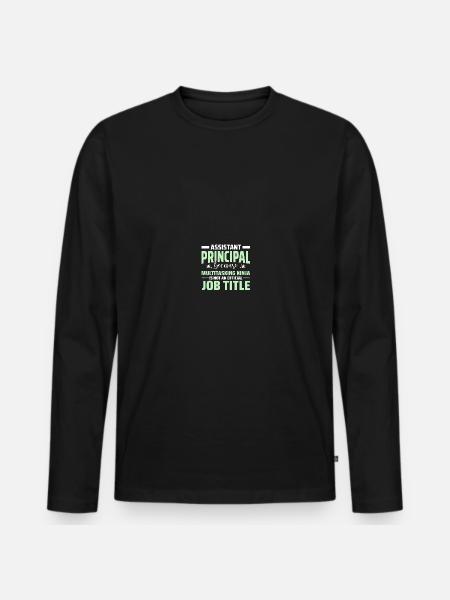 Enseignante Directrice adjointe - T-shirt manches longues Premium bio Homme - noir