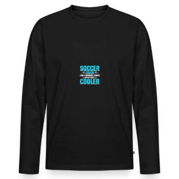 Coaching Football Father Coach Football Coach - Men's Premium Organic Long Sleeve Shirt - black - Front - Nico (187cm)