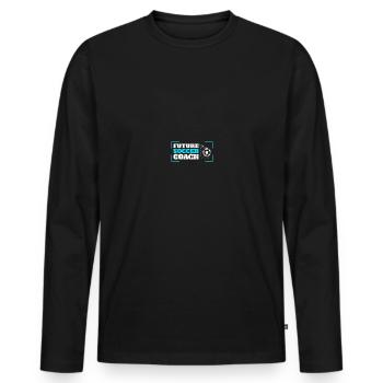 Coaching Football Father Coach Football Coach - Men's Premium Organic Long Sleeve Shirt - black - Front - Nico (187cm)