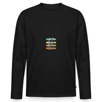 Director - Men's Premium Organic Long Sleeve Shirt - black - Front - Nico (187cm)