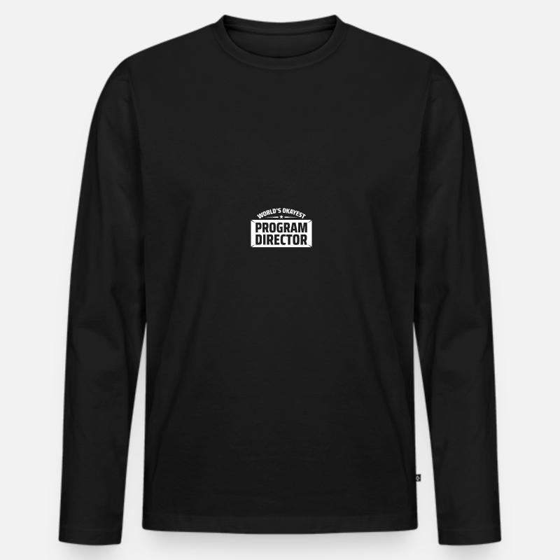 Programmdirektor - Männer Premium Bio Langarmshirt - Schwarz